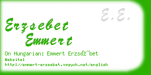 erzsebet emmert business card